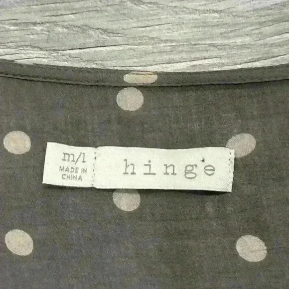 HINGE Grey Polka Dot 100% Silk Shawl Womens Sz M/L Lagenlook Cottagecore - Picture 3 of 7